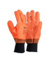Orange PVC Freezer Knit Wrist Gloves