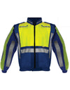 Blue Metro reflective Jacket detachable sleeves