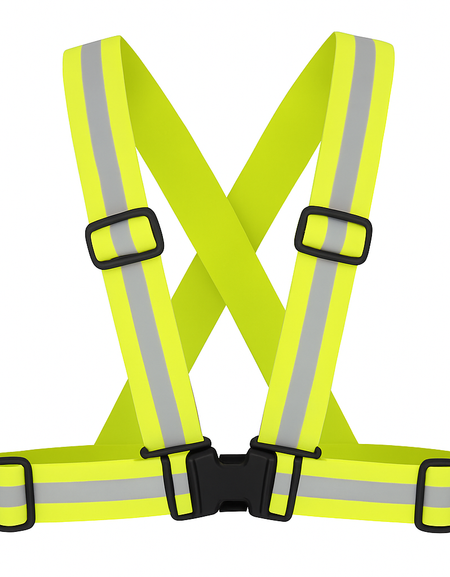 Hi Viz Reflective Sash Brace with Elastic - Safety belt