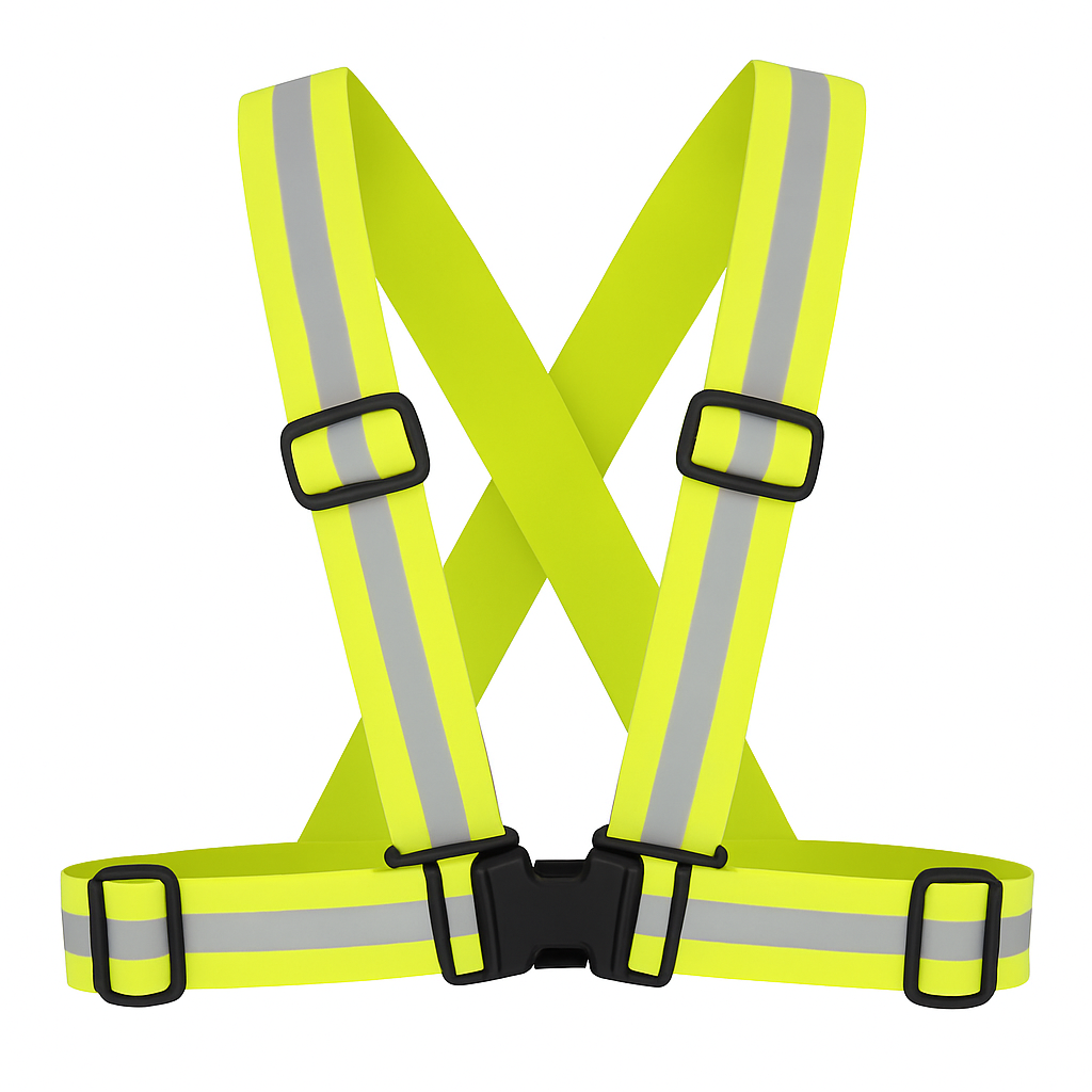 Hi Viz Reflective Sash Brace with Elastic - Safety belt