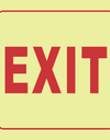 Exit photoluminescent (Glow in the dark) safety sign SABS - E32