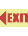 Photoluminescent exit left safety sign SABS - E5