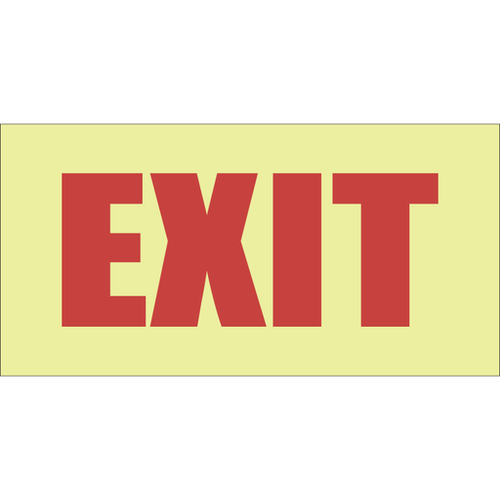 Photoluminescent exit safety sign SABS - E6