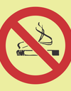 No smoking photoluminescent (Glow in the dark) safety sign SABS - F27