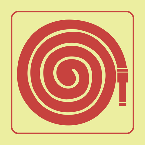 Fire hose reel photoluminescent (Glow in the dark) safety sign SABS - F29