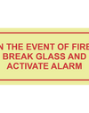 In the event of fire photoluminescent (Glow in the dark) safety sign SABS - F44