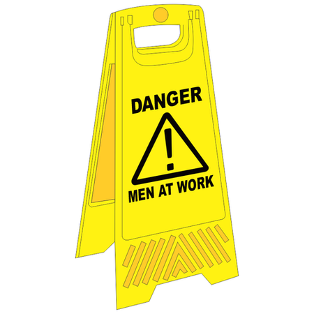 Danger Men At Work A-Frame Floor Stand - FS 14
