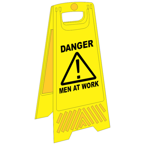 Danger Men At Work A-Frame Floor Stand - FS 14
