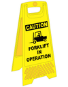 Forklift In Operation A-Frame Floor Stand