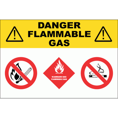 Danger Flammable Gas Sign