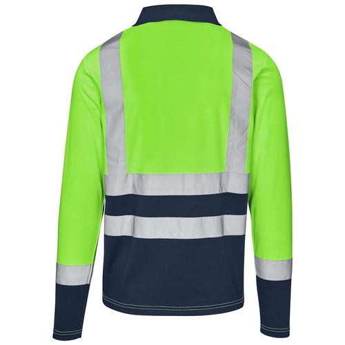 Two Tone Hi-Vis Golf Shirt - Long Sleeve