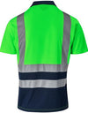Two tone reflective golf shirt Hiviz High visibility - short sleeves