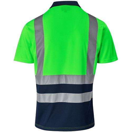 Two tone reflective golf shirt Hiviz High visibility - short sleeves
