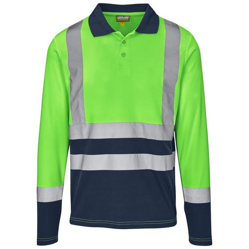 Two Tone Hi-Vis Golf Shirt - Long Sleeve