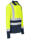 Two tone Golf shirt long sleeve