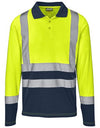 Two Tone Hi-Vis Golf Shirt - Long Sleeve