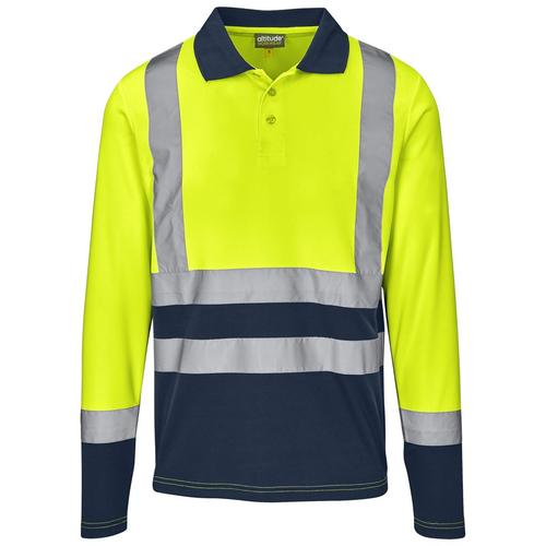 Two Tone Hi-Vis Golf Shirt - Long Sleeve