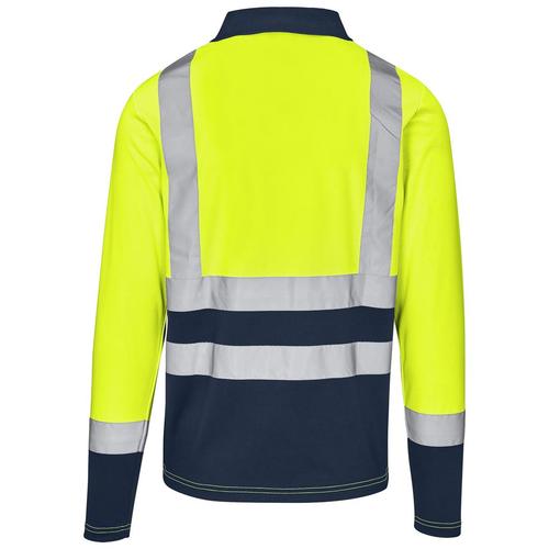 Two Tone Hi-Vis Golf Shirt - Long Sleeve