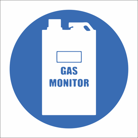 Carbon monoxide gas monitor shall be worn sign SABS - MV17