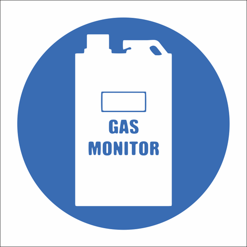 Carbon monoxide gas monitor shall be worn sign SABS - MV17