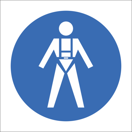 Full body harness required sign SABS - MV18