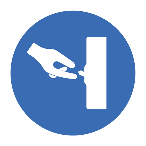 Switch OFF when not in use sign SABS - MV28