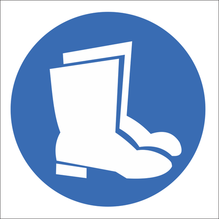 Foot and leg protection sign SABS - MV6