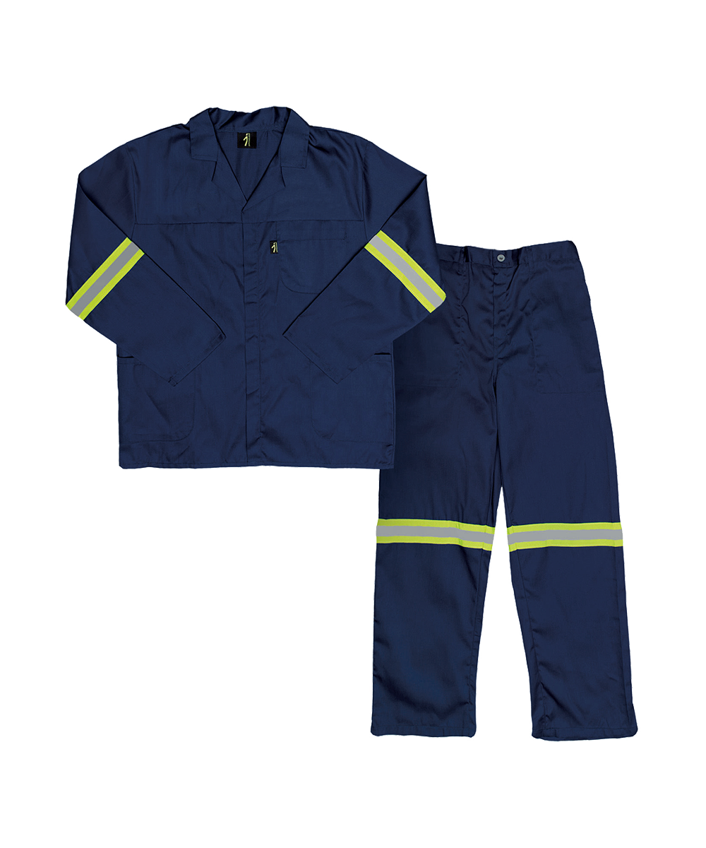 Reflective worksuit Contisuit polycotton Paramount Javlin - with reflective tape - Assorted colours