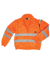 Hi-Vis Fleece Lined Bomber Jacket - Detachable sleeves - Javlin