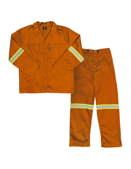 Reflective worksuit Contisuit polycotton Paramount Javlin - with reflective tape - Light Colours