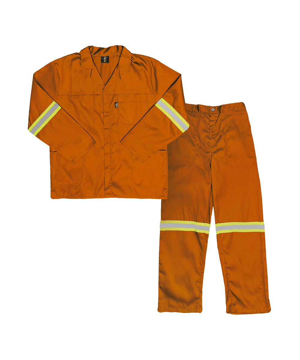 Reflective worksuit Contisuit polycotton Paramount Javlin - with reflective tape - Light Colours