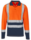 Two Tone Hi-Vis Golf Shirt - Long Sleeve