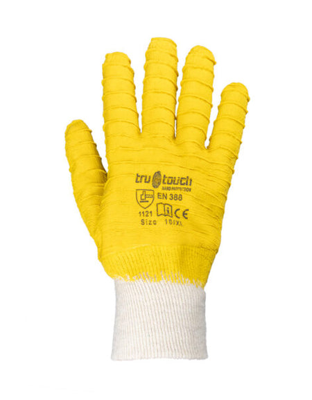 REBEL Tru Touch Yellow Comarex Knit Wrist Standard Gloves