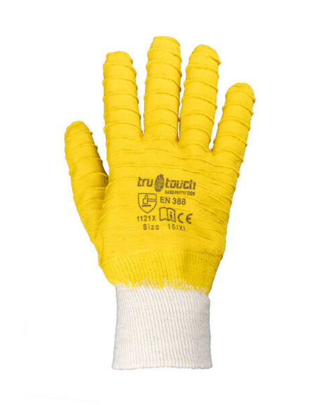 REBEL Tru Touch Yellow Comarex Knit Wrist Superior Gloves