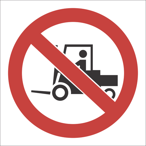 No forklifts sign SABS - PV10