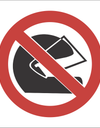 No helmets sign SABS - PV18