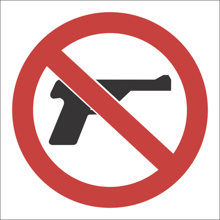 No firearms sign SABS - PV19