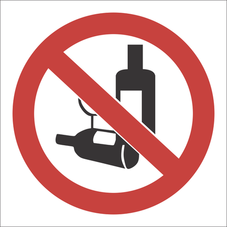 No alcohol sign SABS - PV22
