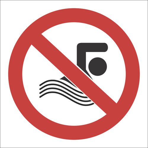 No Swimming sign SABS - PV24