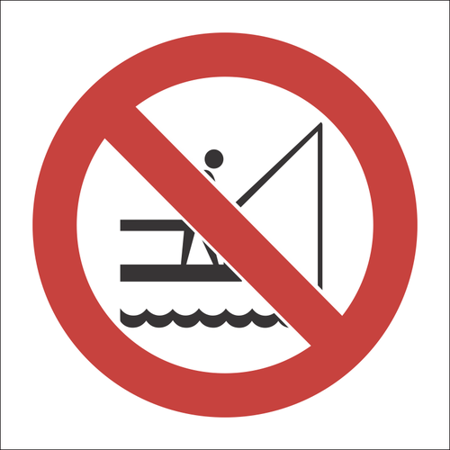 No fishing sign SABS - PV25