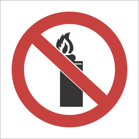 No lighters sign SABS - PV26