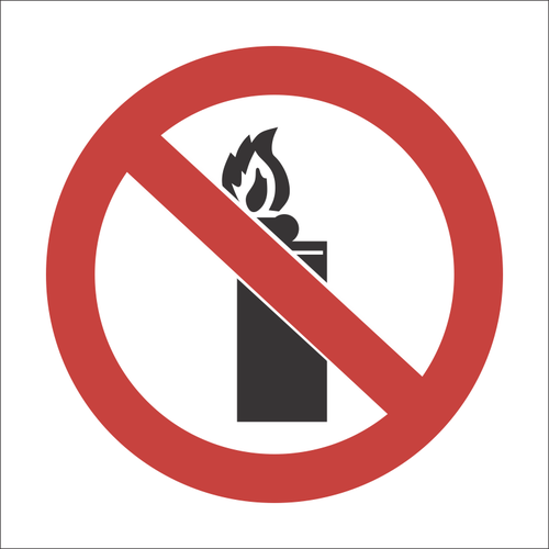 No lighters sign SABS - PV26