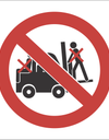 No lifting or riding on forklift sign SABS - PV29