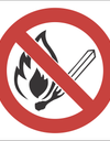 No open flames sign SABS - PV2