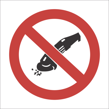 No grinding sign SABS - PV33