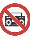 No loud music sign SABS - PV36