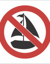 Sailing prohibited sign SABS - PV39