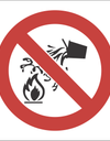 No water extinguishing sign SABS - PV4