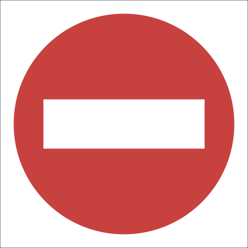 No entry sign SABS - PV6