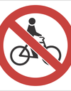 No cycling sign SABS - PV7